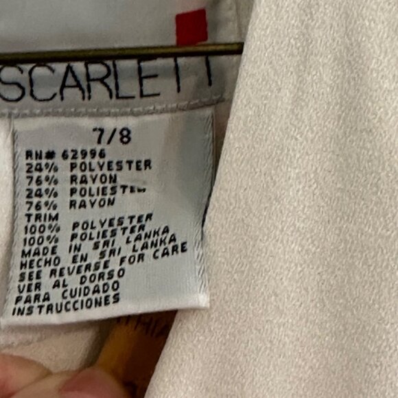 Vintage White Couture like Pencil Dress W/ Embroidered Faux Bolero Top SZ 7-8 - Picture 4 of 6